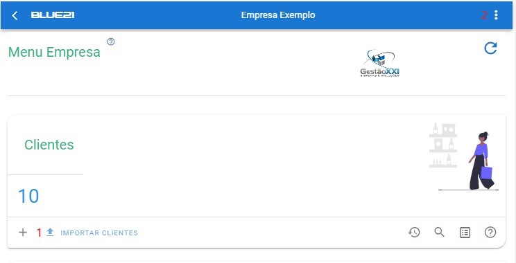 Importar Planilha de Cliente - Menu
