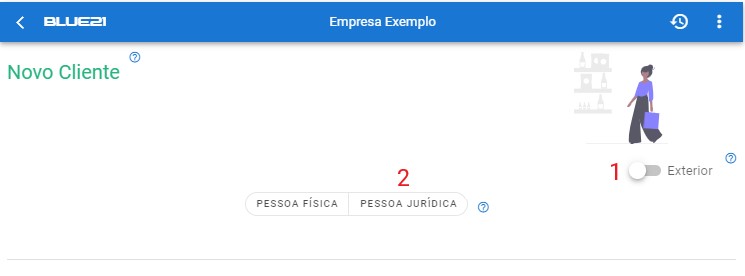 Novo Cliente PJ - tipo pessoa