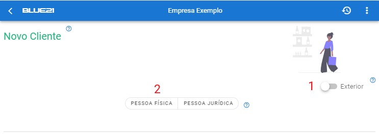 Novo Cliente PF - tipo pessoa