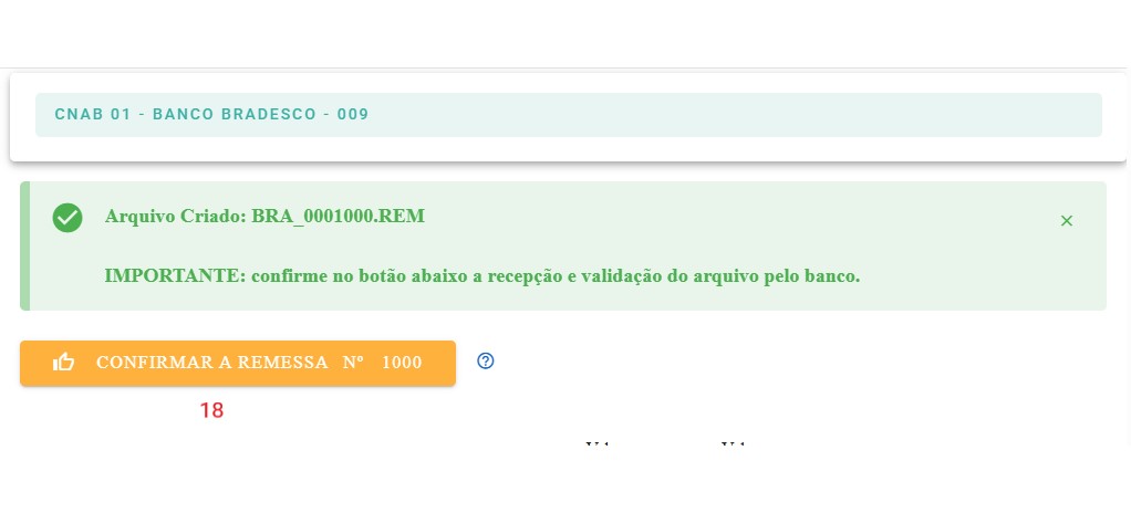 Cobrança Bancária - Confirmar Remessa