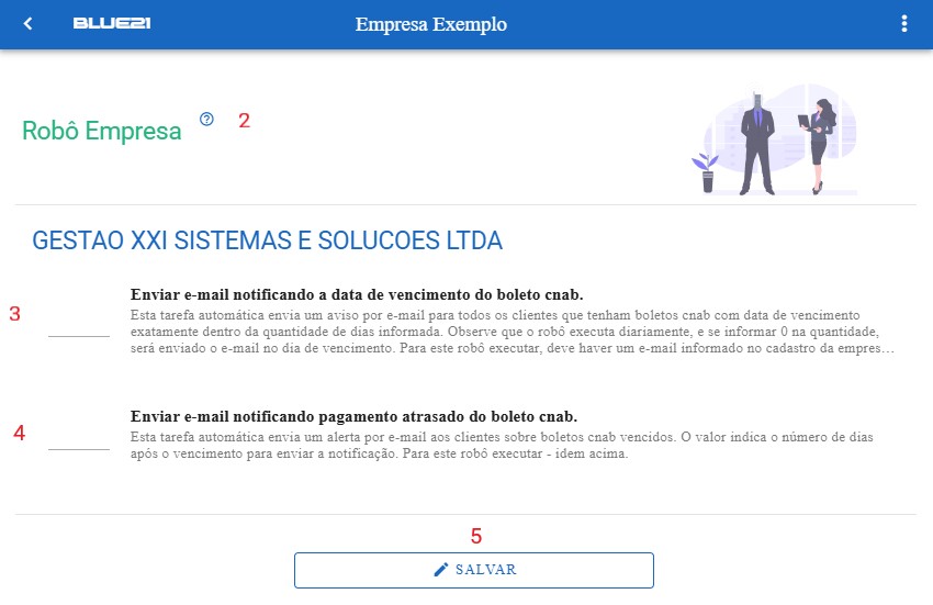 Robô para Automatizar Alertas de Boletos - estabelecimento