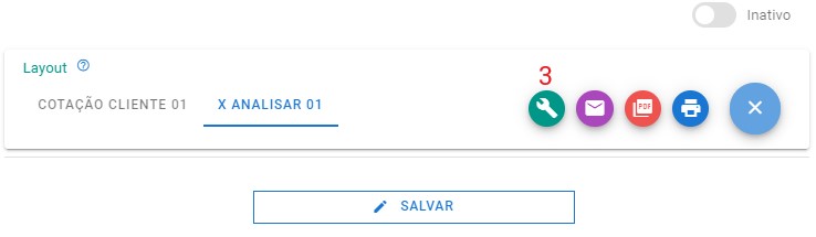 Configurar Layout Cotação Cliente - menu