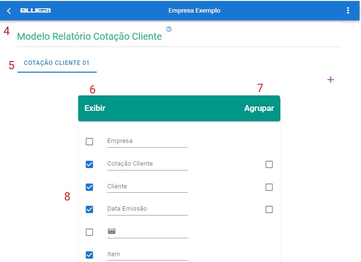 Configurar Relatório Cotação Cliente - Inicio