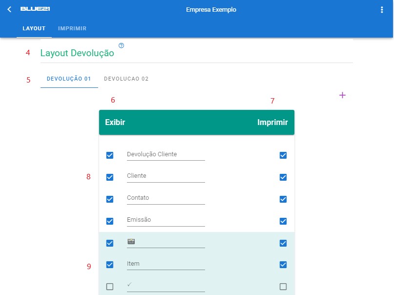 Configurar Layout Devolução Cliente - inicio