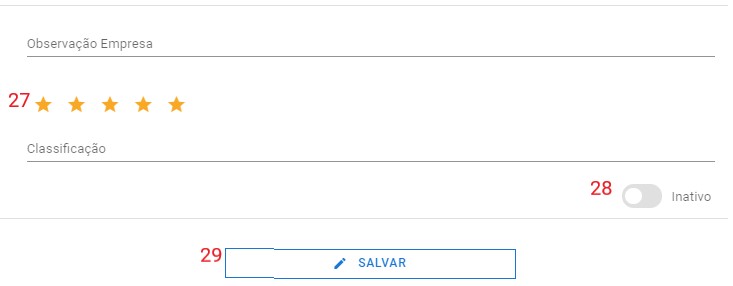 Alterar Empresa - Avaliar