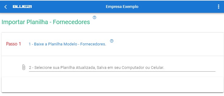 Importar Planilha de Fornecedor - passo-1