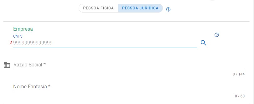 Novo fornecedor PJ - cnpj