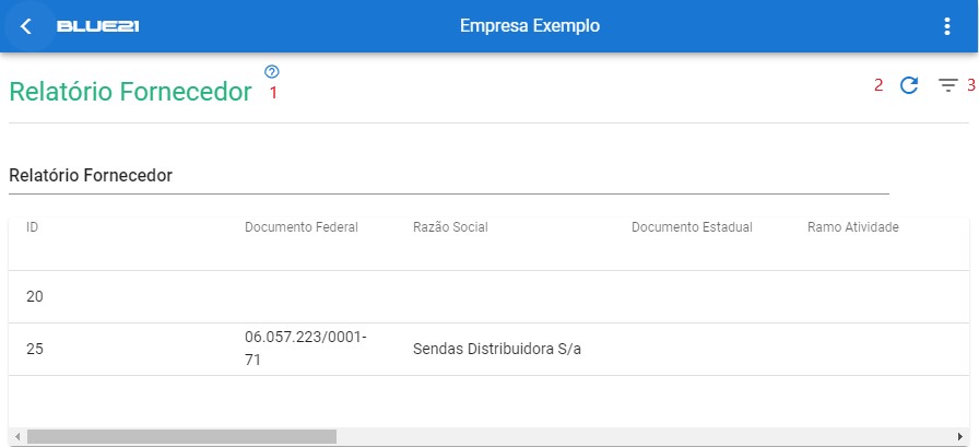 Relatorio Fornecedor - Inicio