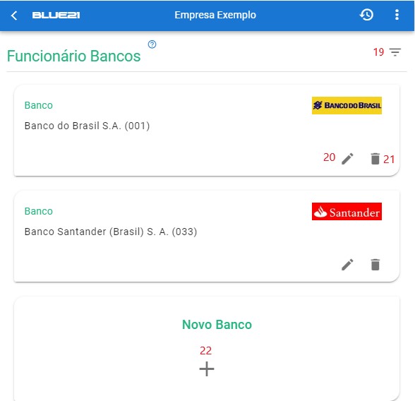 Alterar Funcionário - Bancos lista