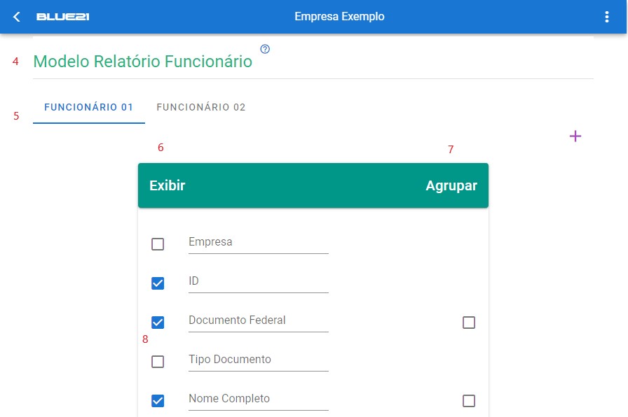 Configurar Relatório Funcionário - Inicio