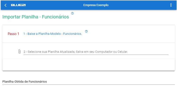 Importar Planilha de Funcionário - passo-1