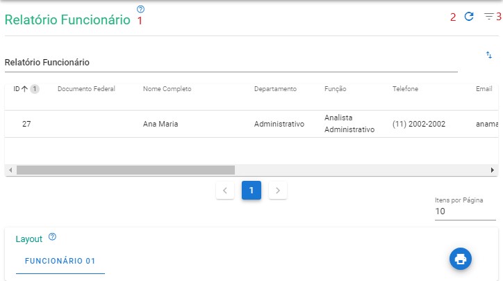 Relatorio Funcionário - Inicio