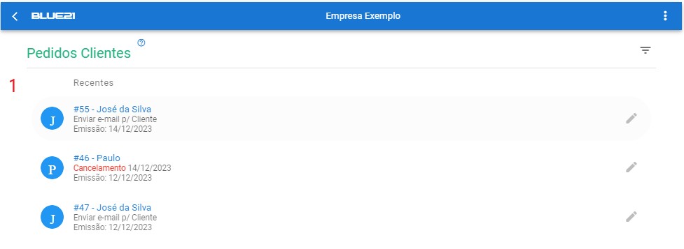 Alterar Pedido Cliente - Selecao