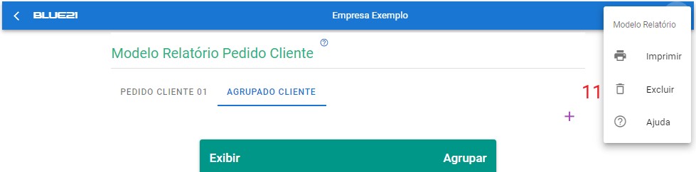 Configurar Relatório Pedido Cliente - excluir