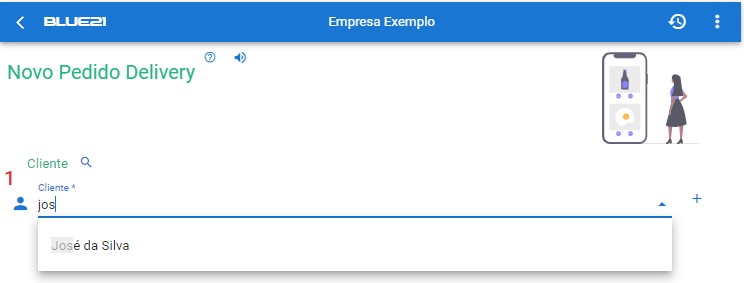 Novo Pedido Delivery - Cliente