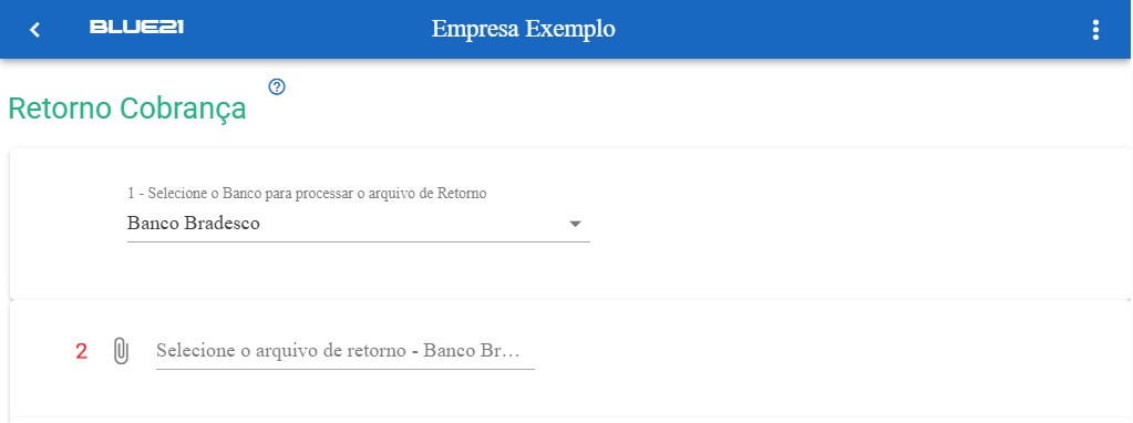 Retorno Cobrança Bancária - banco