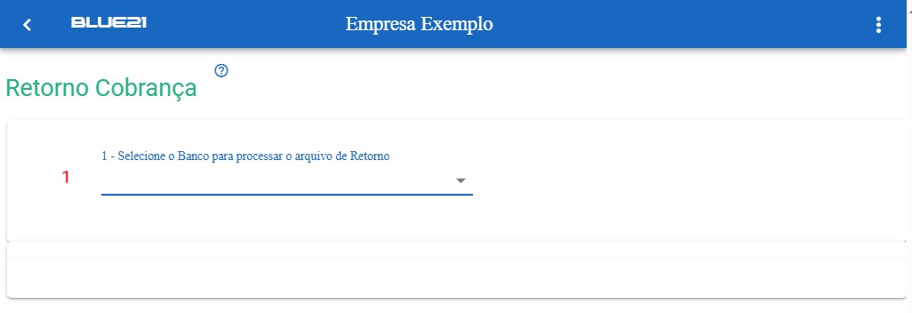 Retorno Cobrança Bancária - banco