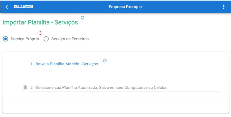 Importar Planilha de Serviço - classe-1