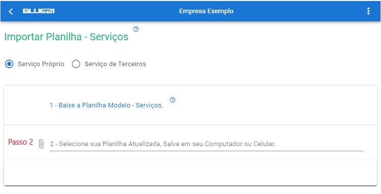 Importar Planilha de Serviço - passo-2