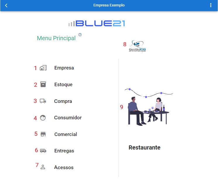 menu principal