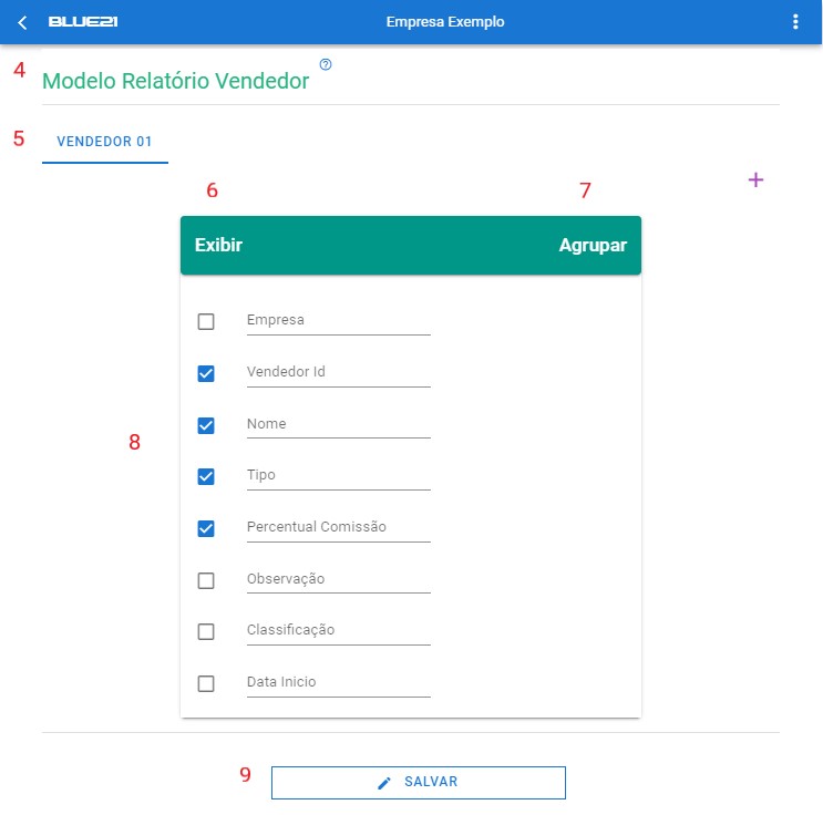 Configurar Relatório Vendedor - Inicio